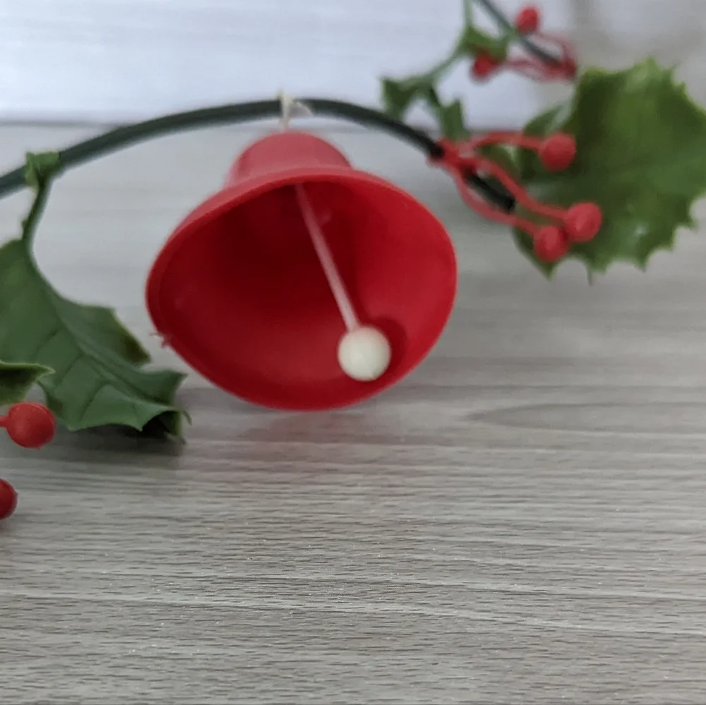 Vintage Christmas Holly and Bells Garland